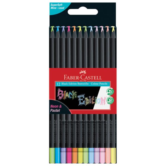 LAPIS DE COR FABEL-CASTELL BLACK EDITION 12 UNIDADES