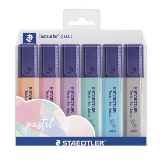 MARCADOR STAEDTLER PASTEL BLISTER 6 UNIDADES