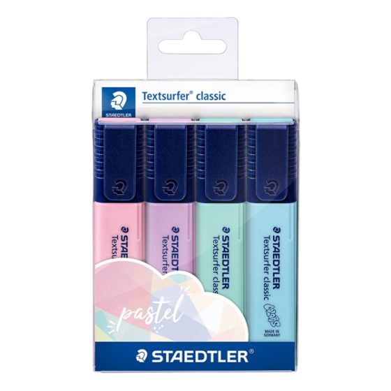 MARCADOR STAEDTLER PASTEL BLISTER 4 UNIDADES