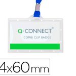 IDENTIFICADOR Q-CONNECT COM CORDAO PLANO AZUL E ABERTURA LATERAL 94X60 MM
