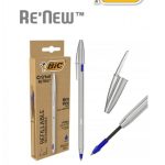 ESFEROGRAFICA BIC RE´NEW CORPO METÁLICO C/ DUAS REGARGAS AZUL