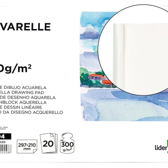 BLOCO DE DESENHO AGUARELA COLADO A4