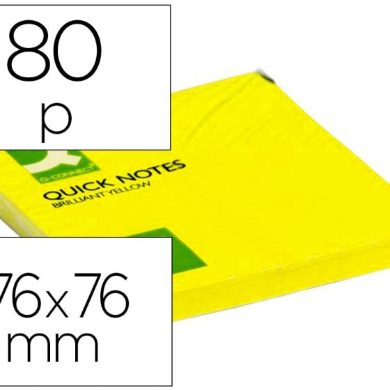 BLOCO DE NOTAS ADESIVO AMARELO 76 X 76mm