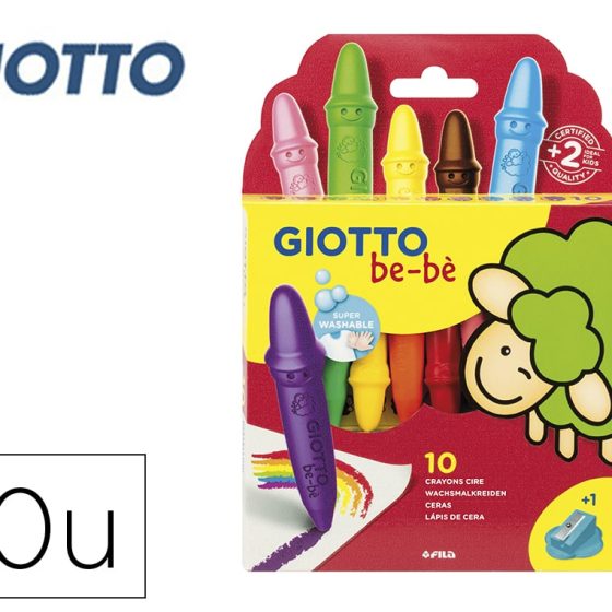 LAPIS DE CERA GIOTTO BEBE COM 10 LAPIS