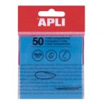 BLOCO DE NOTAS AZUL TRANSPARENTE APLI 75 X 75mm