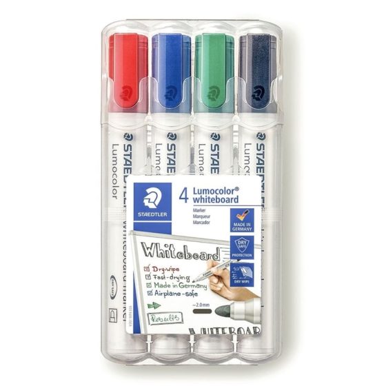 MARCADORES QUADRO BRANCO STAEDTLER CX 4 UNIDADES