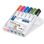 MARCADORES QUADRO BRANCO STAEDTLER CX 6 CORES