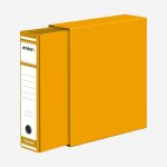 PASTA DE ARQUIVO C/ CAIXA LOMBADA LARGA COMERCIAL AMBAR