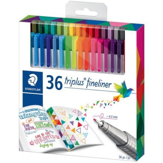 MARCADOR STAEDTLER TRIPLUS FINELINER 0.3mm 36 CORES