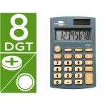 CALCULADORA DE BOLSO XF07 8 DIGITOS SOLAR E PILHAS COR CINZA 98X62X8 MM