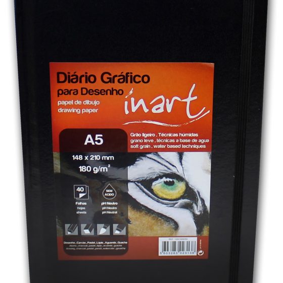 DIARIO GRAFICO INART A5 180g 40fl C/ELASTICOS