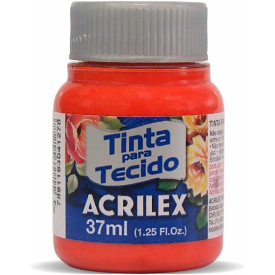 TINTA PARA TECIDO ACRILEX VERMELHO FOGO 507 37ml