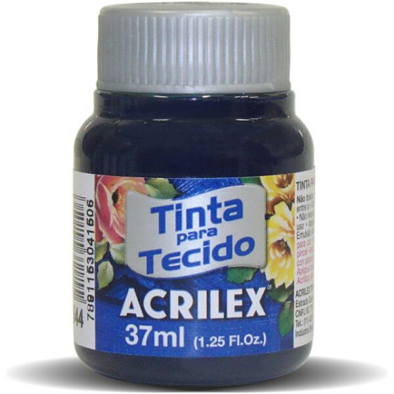 TINTA PARA TECIDO ACRILEX AZUL MARINHO 544 37ml