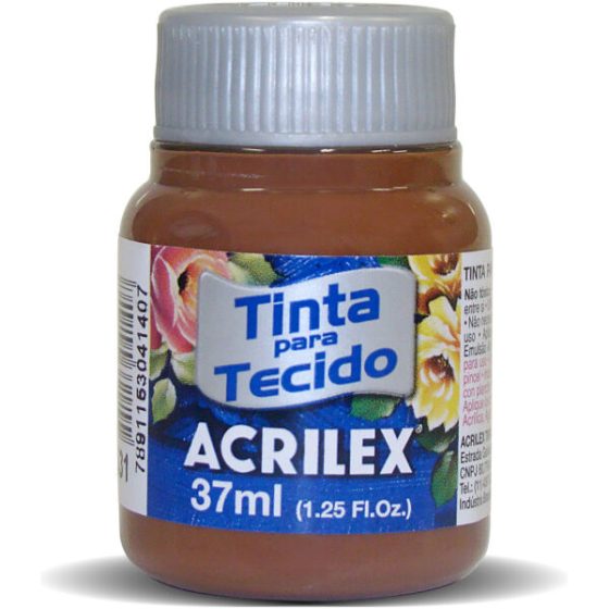 TINTA PARA TECIDO ACRILEX CASTANHO 531 37ml