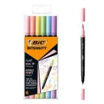 MARCADOR BIC INTENSITY PASTEL DUAL TIP CX/6