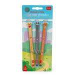 Conjunto de 3 canetas apagáveis Fur-ever friends