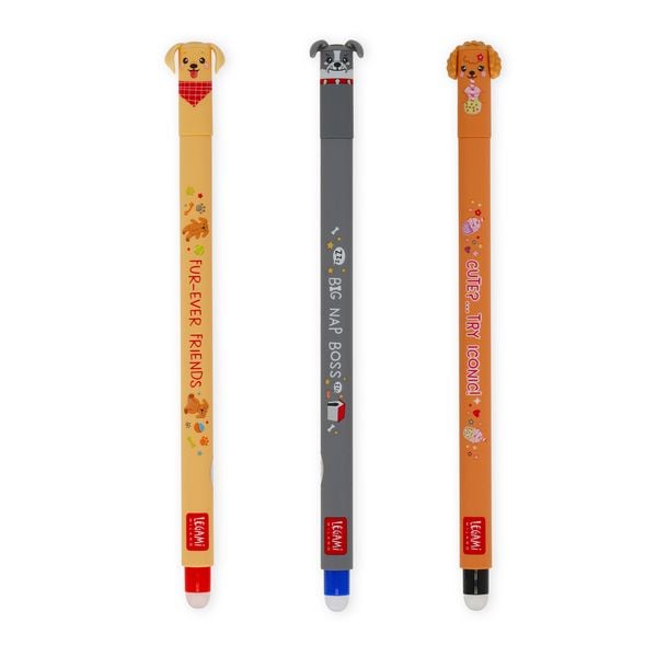 Conjunto de 3 canetas apagáveis Fur-ever friends